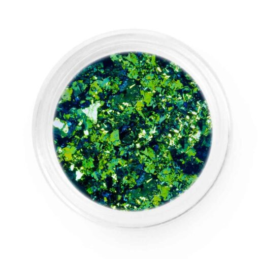 Lime Blue Chameleon Chrome Flakes